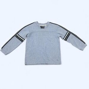 Y2K Boys Size 7 Long Sleeve Sweater Top XG EXTREME Pullover Light Blue Striped